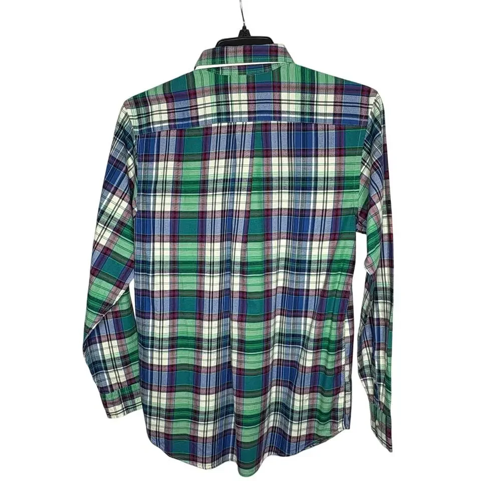 Ralph Lauren Young Men's Youth Long Sleeve Flannel Cotton Button Up Shirt XL New